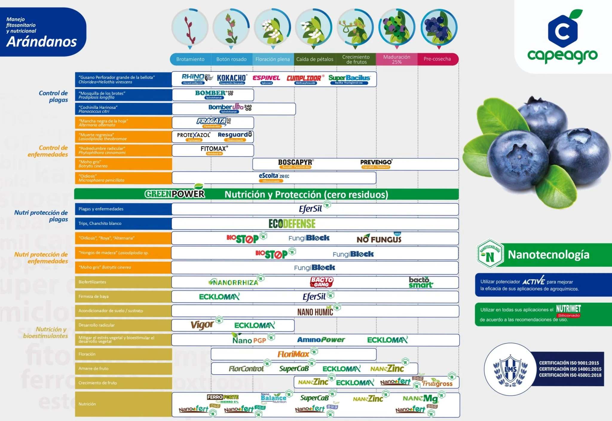 Plan Fitosanitario Arándano