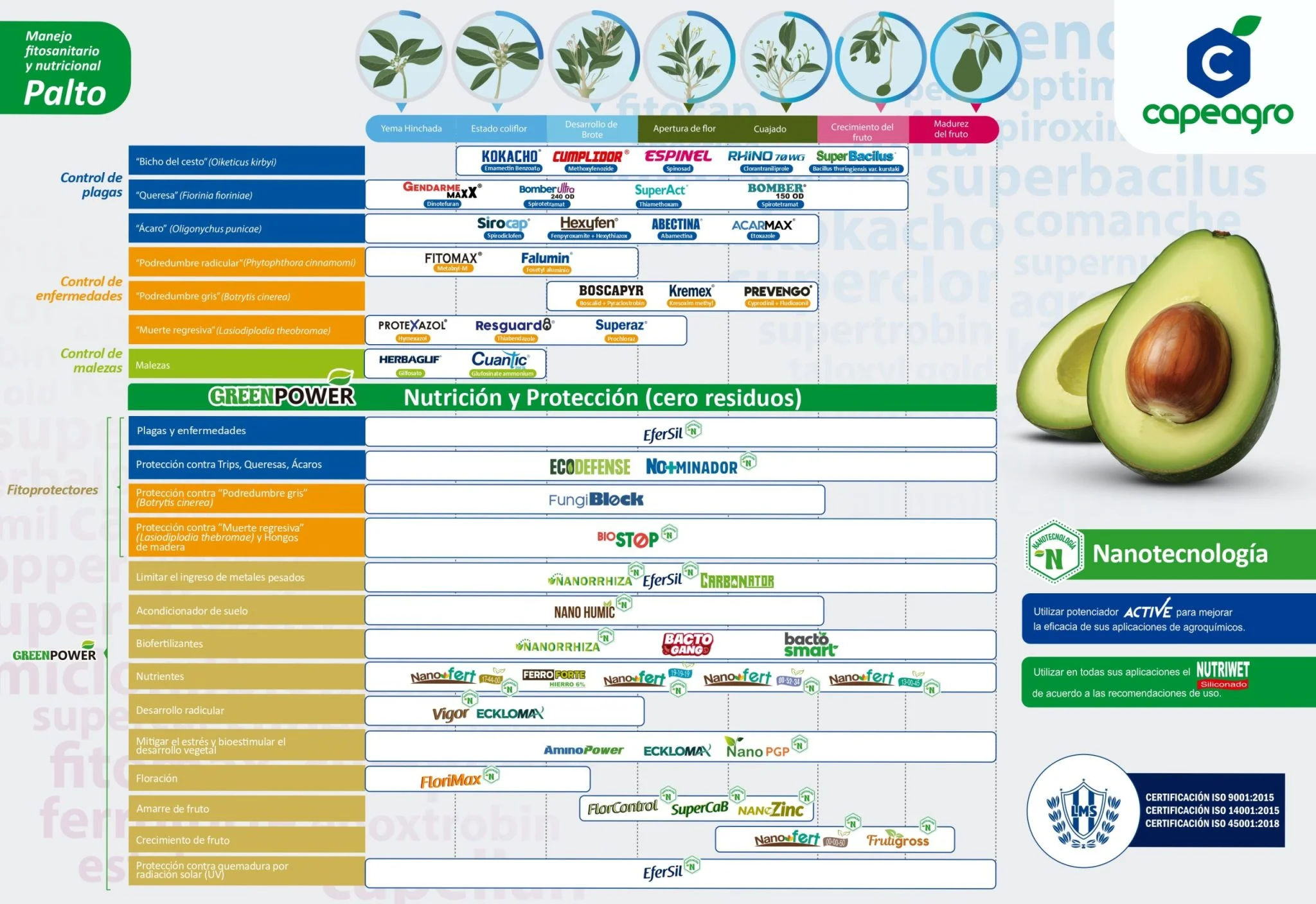 Plan Fitosanitario Palto